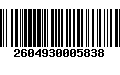 Código de Barras 2604930005838