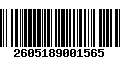 Código de Barras 2605189001565