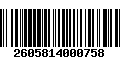 Código de Barras 2605814000758