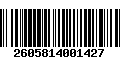 Código de Barras 2605814001427