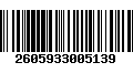 Código de Barras 2605933005139