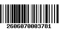 Código de Barras 2606070003781