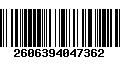 Código de Barras 2606394047362