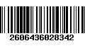 Código de Barras 2606436028342