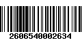 Código de Barras 2606540002634