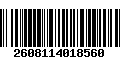 Código de Barras 2608114018560