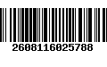 Código de Barras 2608116025788