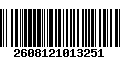 Código de Barras 2608121013251