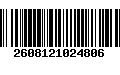 Código de Barras 2608121024806