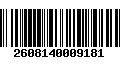 Código de Barras 2608140009181