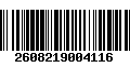 Código de Barras 2608219004116