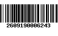 Código de Barras 2609190006243