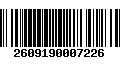 Código de Barras 2609190007226