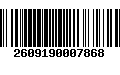 Código de Barras 2609190007868