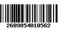 Código de Barras 2609854010562