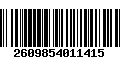 Código de Barras 2609854011415