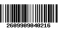 Código de Barras 2609909040216