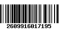 Código de Barras 2609916017195