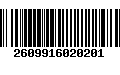 Código de Barras 2609916020201