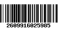 Código de Barras 2609916025985