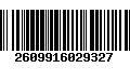 Código de Barras 2609916029327