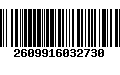 Código de Barras 2609916032730