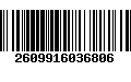 Código de Barras 2609916036806