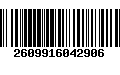 Código de Barras 2609916042906