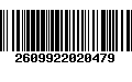 Código de Barras 2609922020479