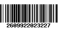 Código de Barras 2609922023227