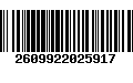 Código de Barras 2609922025917