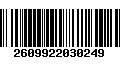 Código de Barras 2609922030249