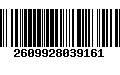 Código de Barras 2609928039161