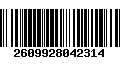 Código de Barras 2609928042314