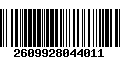 Código de Barras 2609928044011