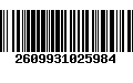 Código de Barras 2609931025984