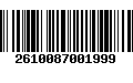 Código de Barras 2610087001999