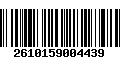 Código de Barras 2610159004439