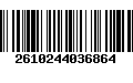 Código de Barras 2610244036864