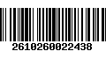 Código de Barras 2610260022438