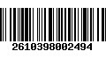 Código de Barras 2610398002494