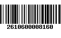 Código de Barras 2610600008160