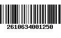 Código de Barras 2610634001250