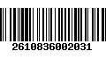 Código de Barras 2610836002031