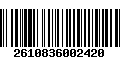 Código de Barras 2610836002420