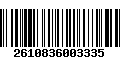 Código de Barras 2610836003335