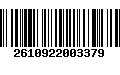 Código de Barras 2610922003379