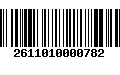 Código de Barras 2611010000782