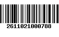 Código de Barras 2611021000788