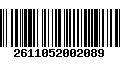 Código de Barras 2611052002089